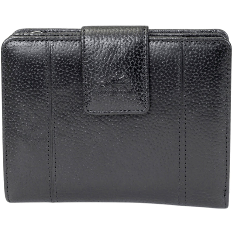 Mancini Wallets Black Mancini Fifth Avenue RFID Secure Medium Clutch Wallet