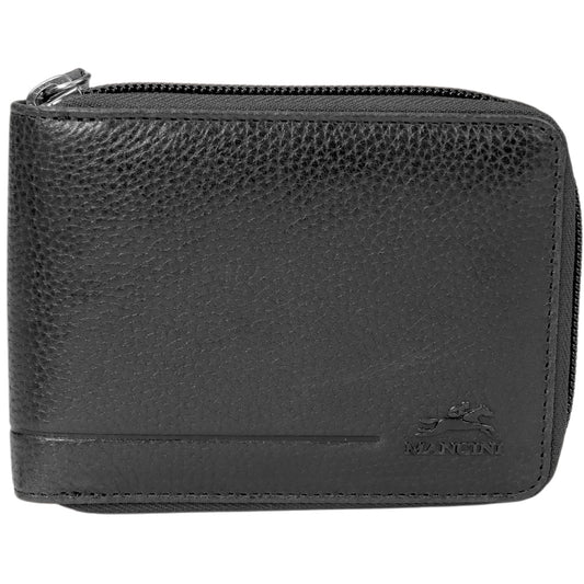 Mancini Wallets Black Mancini Fifth Avenue RFID Zippered Billfold with Removable Passcase
