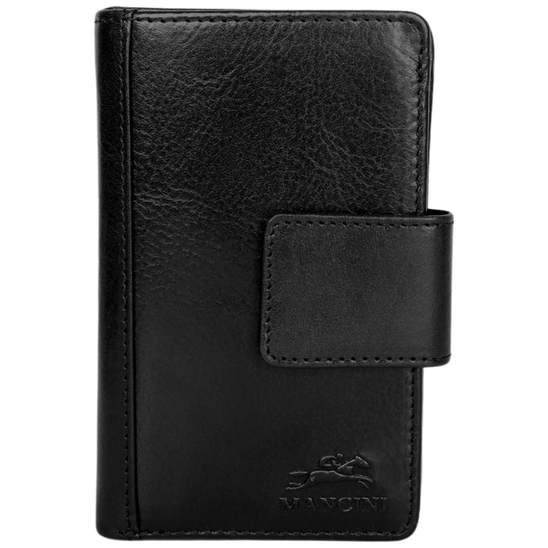 Mancini Wallets Black Mancini Pelle D’oro RFID Secure Medium Clutch Wallet