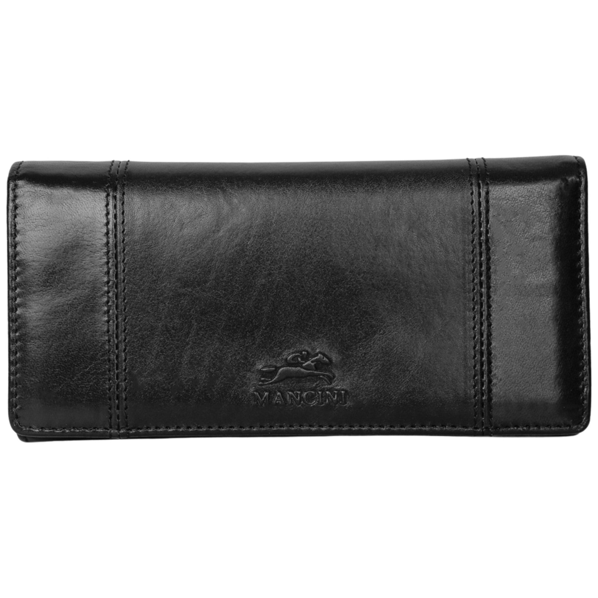 Mancini Wallets Black Mancini Pelle D’oro RFID Secure Trifold Wallet