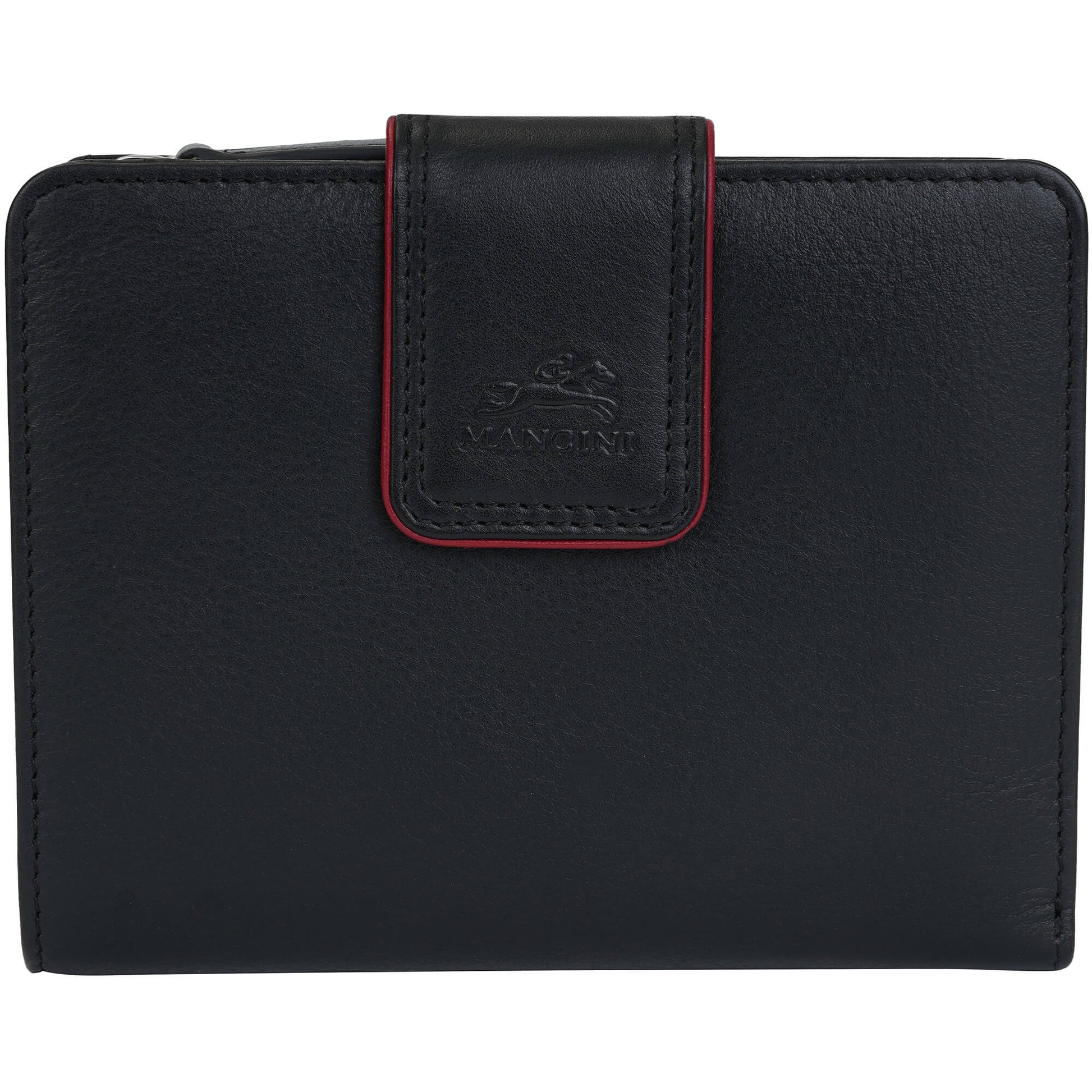 Mancini Wallets Black Mancini Sonoma Women’s Medium Clutch Wallet with Enhanced RFID Protection