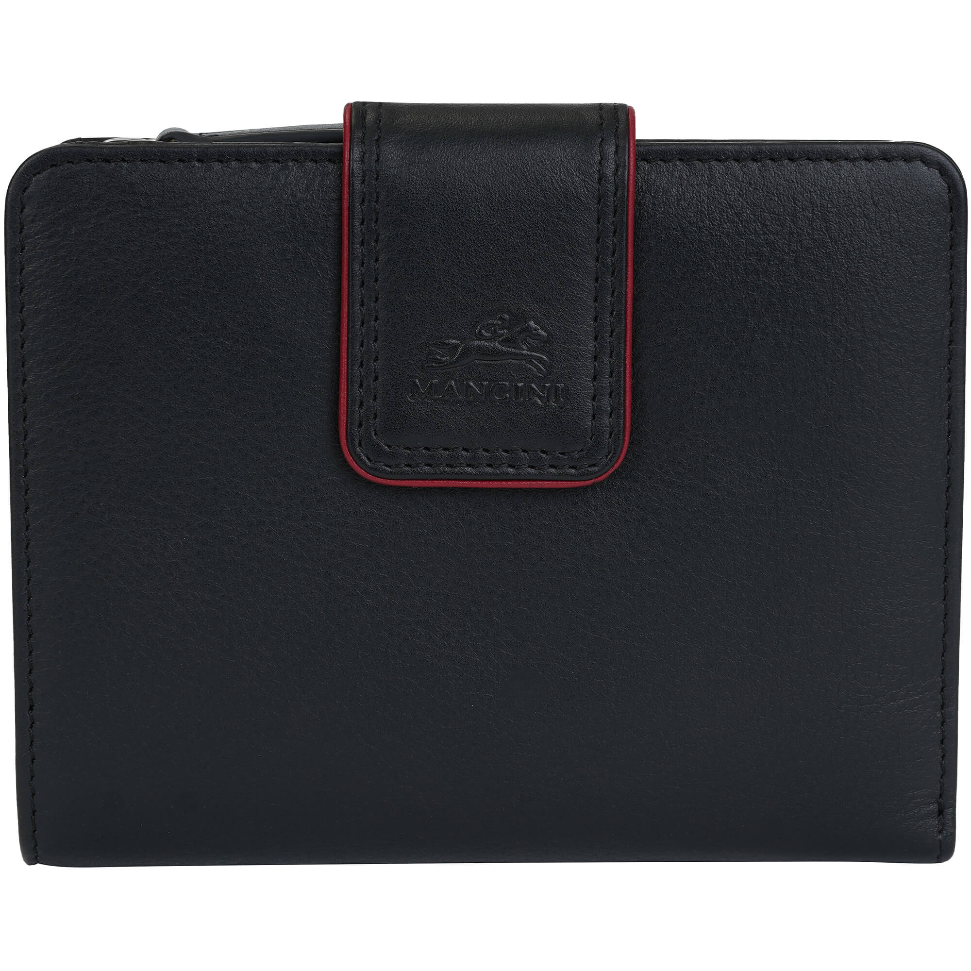 Mancini Wallets Black Mancini Sonoma Women’s Medium Clutch Wallet with Enhanced RFID Protection