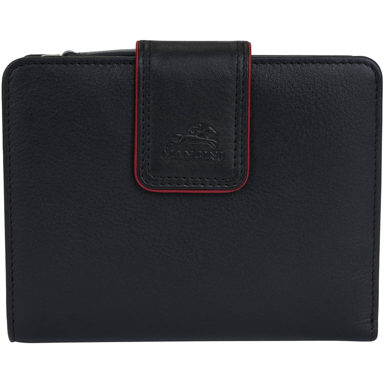 Mancini Wallets Black Mancini Sonoma Women’s Medium Clutch Wallet with Enhanced RFID Protection