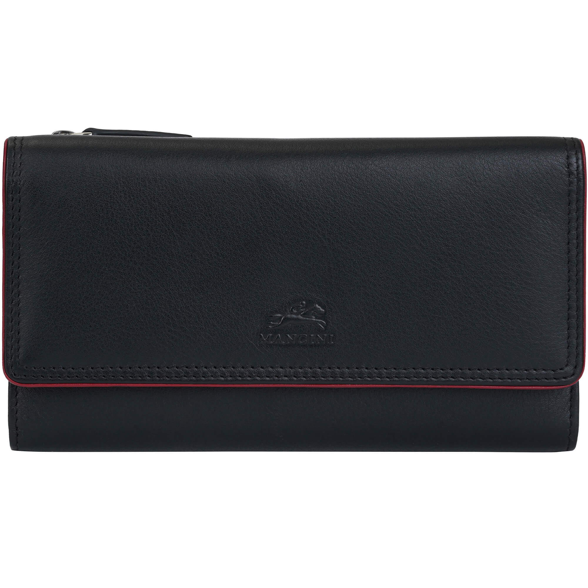 Mancini Wallets Black Mancini Sonoma Women’s Medium Clutch Wallet with Enhanced RFID Protection