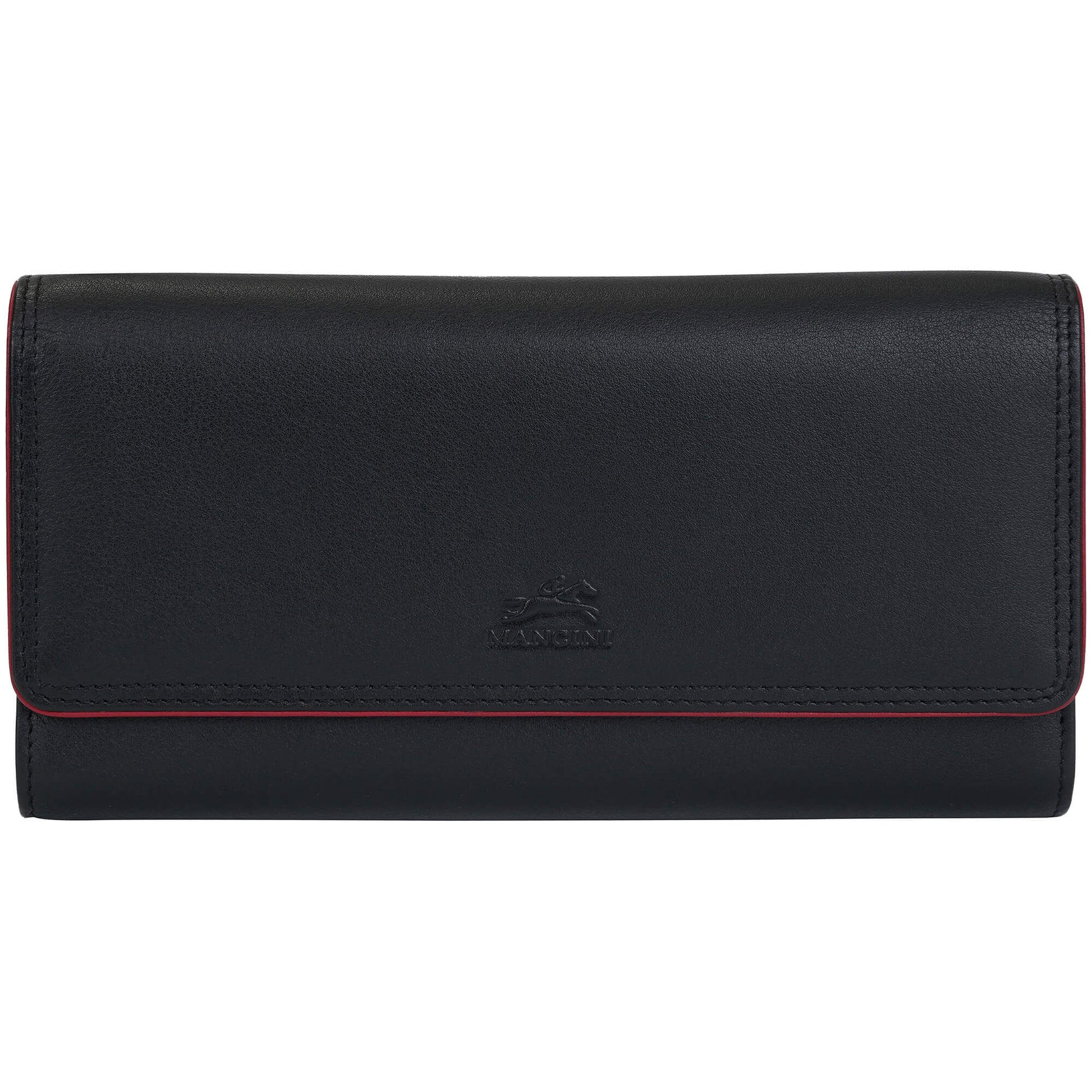 Mancini Wallets Black Mancini Sonoma Women’s Quad fold Wallet with Enhanced RFID Protection