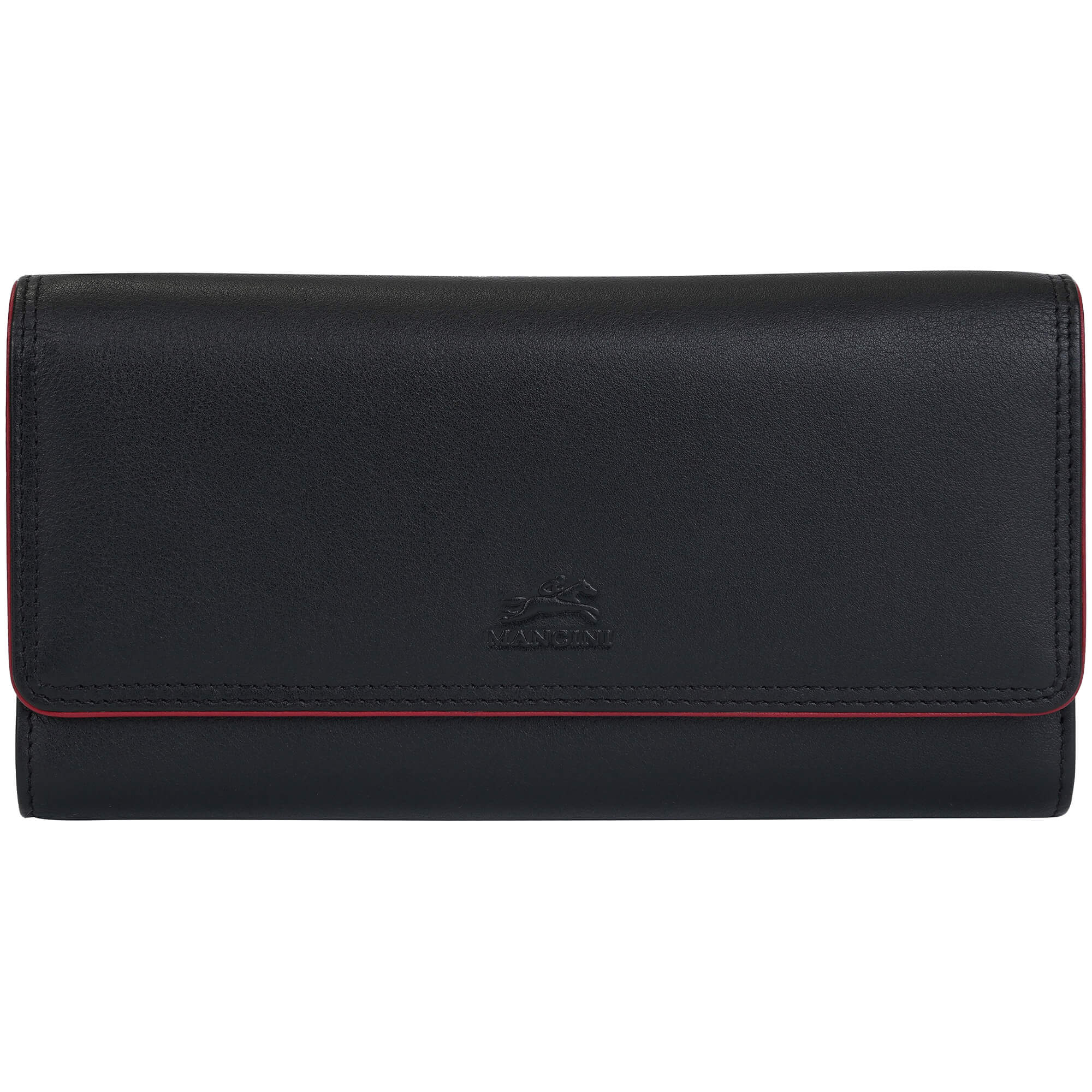 Mancini Wallets Black Mancini Sonoma Women’s Quad fold Wallet with Enhanced RFID Protection