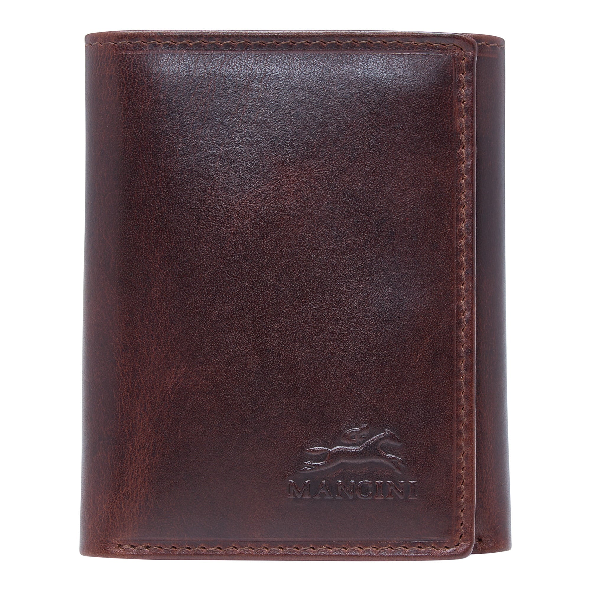 Mancini Wallets Brown Mancini BOULDER Men's RFID Secure Trifold Wallet