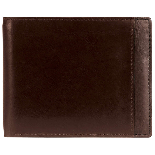 Mancini Wallets Brown Mancini CASABLANCA Collection Men’s Billfold with Removable Passcase (RFID Secure)