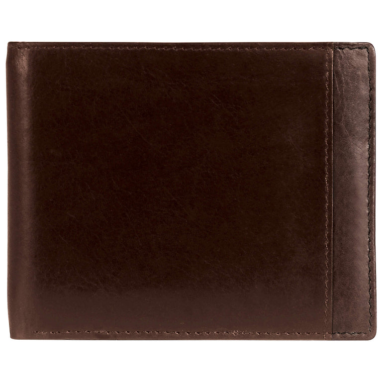 Mancini Wallets Brown Mancini CASABLANCA Collection Men’s Billfold with Removable Passcase (RFID Secure)