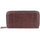 Mancini Wallets Brown Mancini Fifth Avenue RFID Secure Double Zipper Wallet