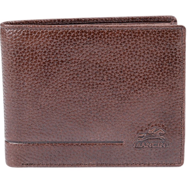 Mancini Wallets Brown Mancini Fifth Avenue RFID Secure Left Wing Billfold