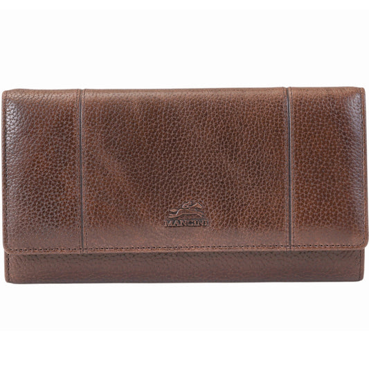 Mancini Wallets Brown Mancini Fifth Avenue RFID Secure Trifold Wallet