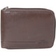 Mancini Wallets Brown Mancini Fifth Avenue RFID Zippered Billfold with Removable Passcase