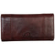 Mancini Wallets Brown Mancini Pelle D’oro RFID Secure Quad Fold Wallet