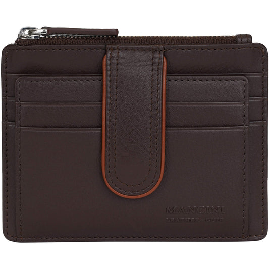 Mancini Wallets Brown Mancini Sonoma Women’s Card Case with Enhanced RFID Protection