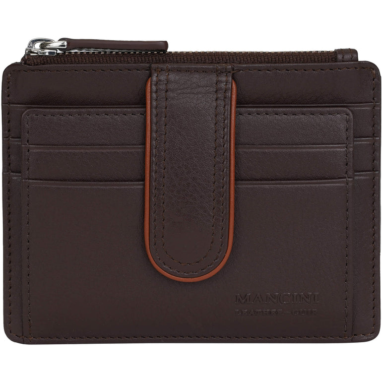 Mancini Wallets Brown Mancini Sonoma Women’s Card Case with Enhanced RFID Protection