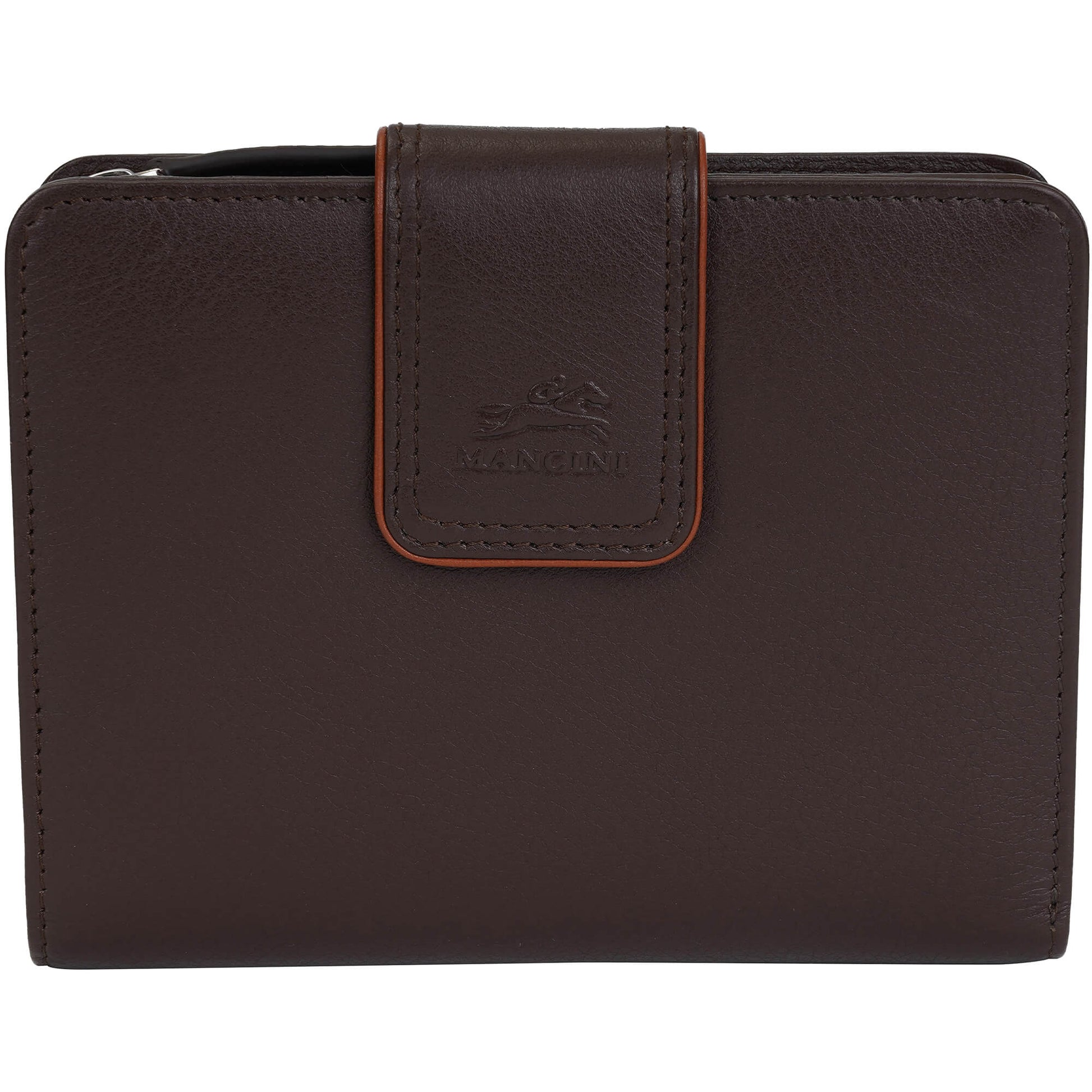 Mancini Wallets Brown Mancini Sonoma Women’s Medium Clutch Wallet with Enhanced RFID Protection