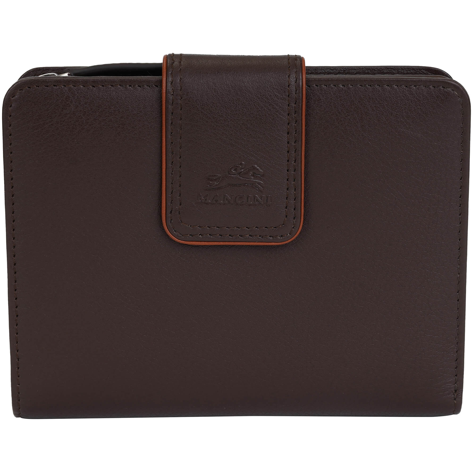 Mancini Wallets Brown Mancini Sonoma Women’s Medium Clutch Wallet with Enhanced RFID Protection