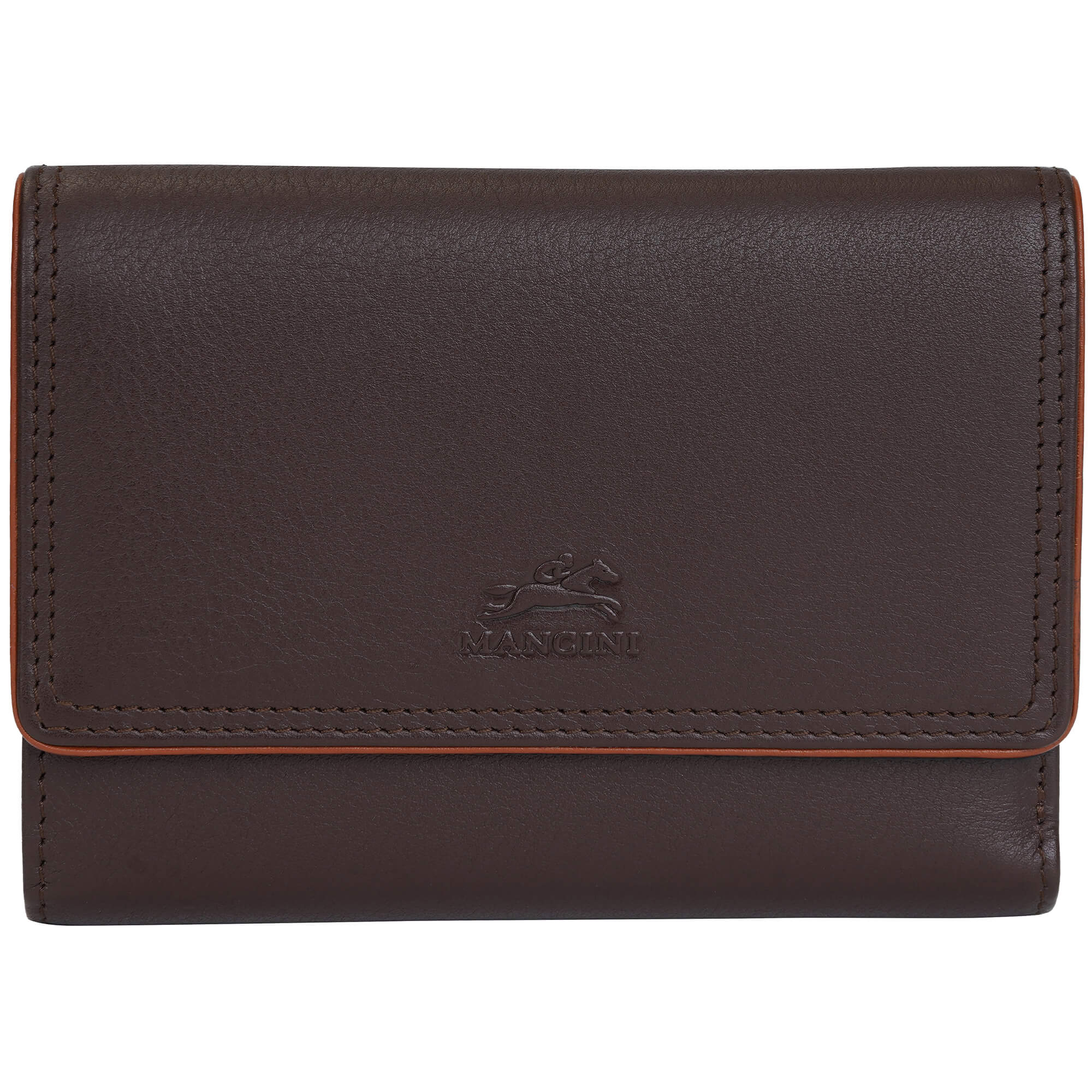 Mancini Wallets Brown Mancini Sonoma Women’s Medium Clutch Wallet with Enhanced RFID Protection