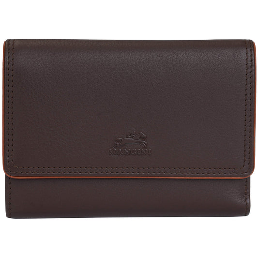 Mancini Wallets Brown Mancini Sonoma Women’s Medium Clutch Wallet with Enhanced RFID Protection