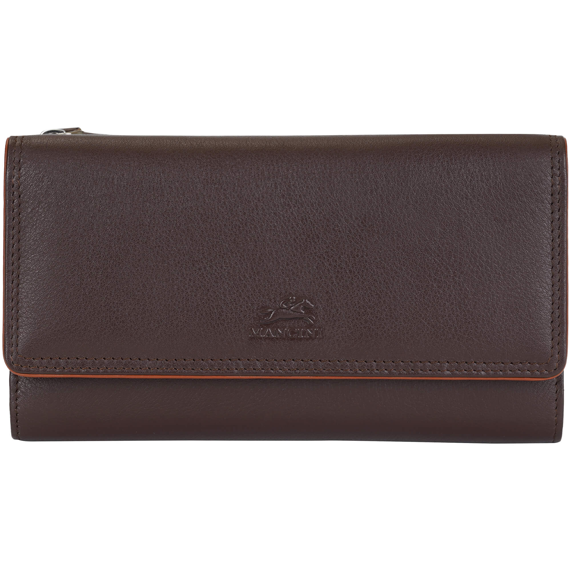 Mancini Wallets Brown Mancini Sonoma Women’s Medium Clutch Wallet with Enhanced RFID Protection