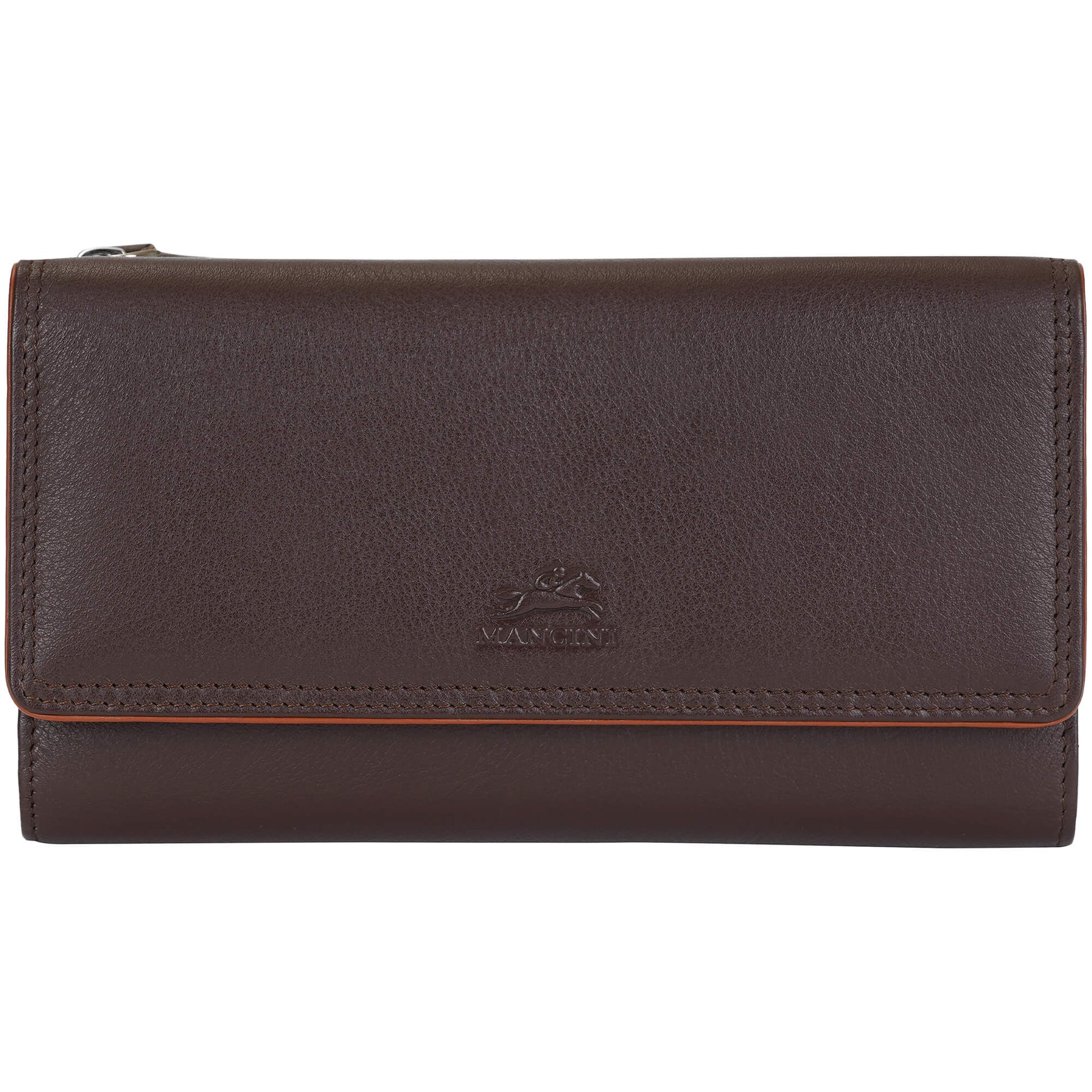 Mancini Wallets Brown Mancini Sonoma Women’s Medium Clutch Wallet with Enhanced RFID Protection