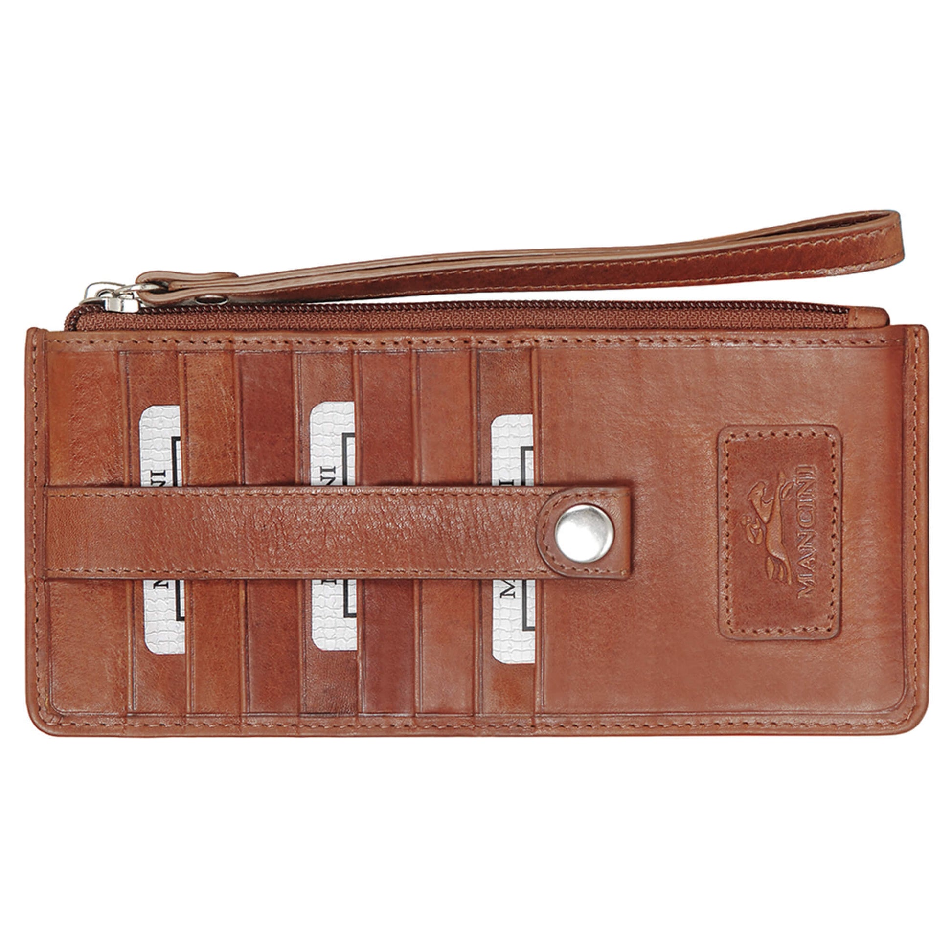 Mancini Wallets Cognac Mancini CASABLANCA Collection Ladies’ “ Wristlet” (RFID Secure)
