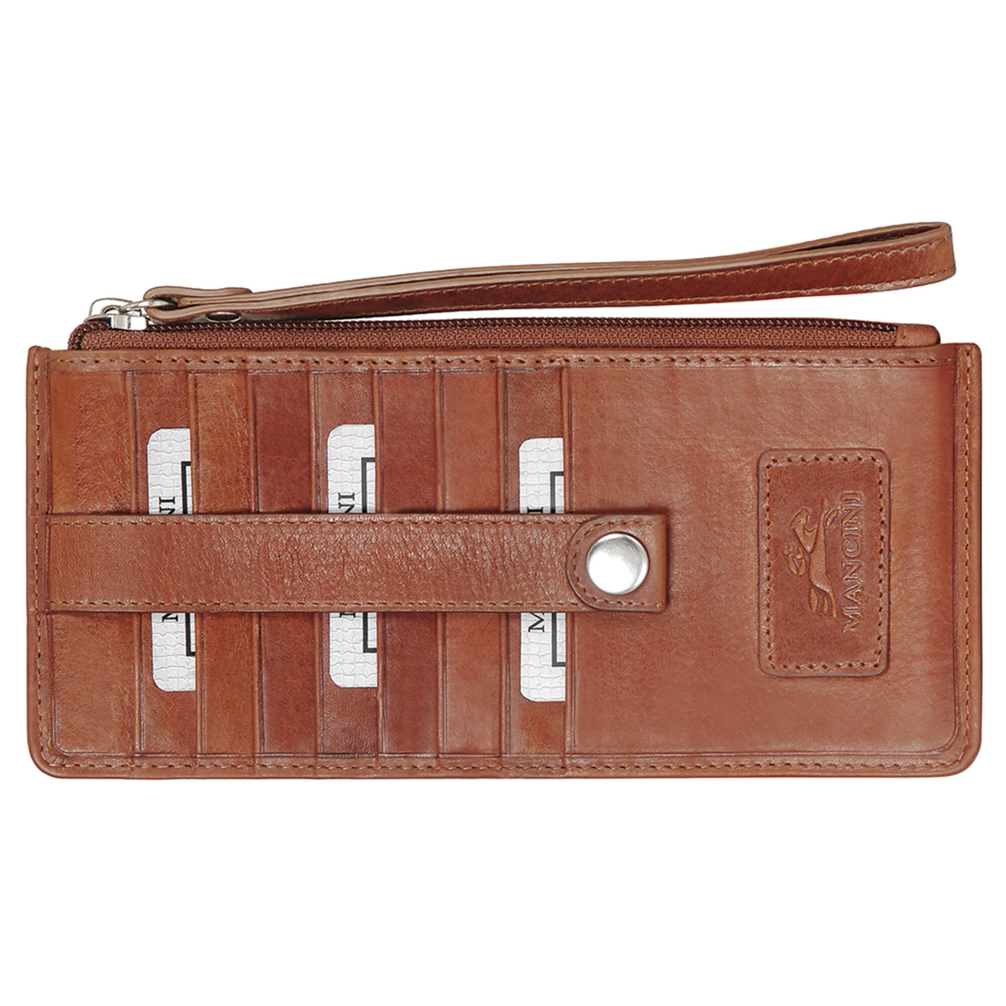 Mancini Wallets Cognac Mancini CASABLANCA Collection Ladies’ “ Wristlet” (RFID Secure)