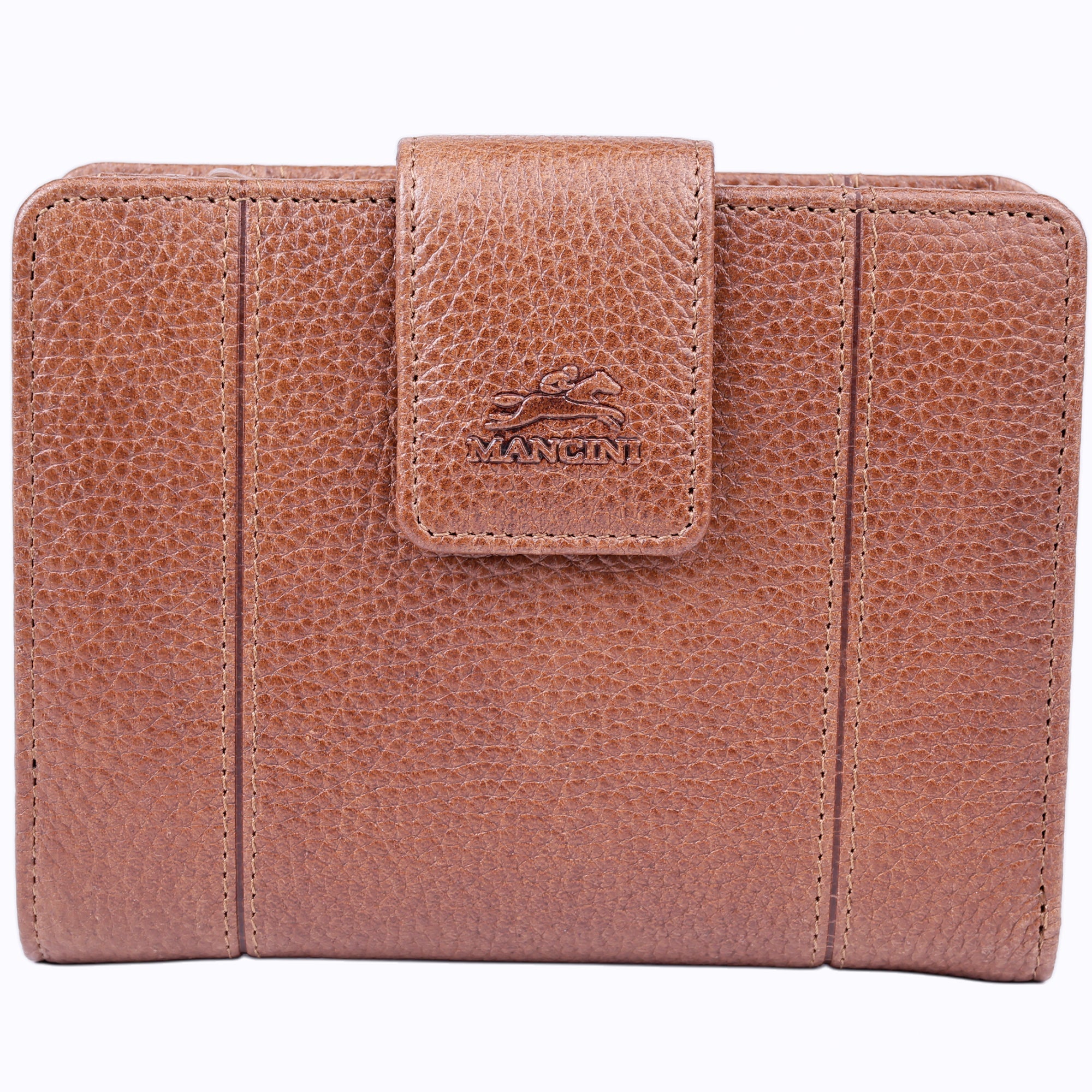 Mancini Wallets Cognac Mancini Fifth Avenue RFID Secure Medium Clutch Wallet