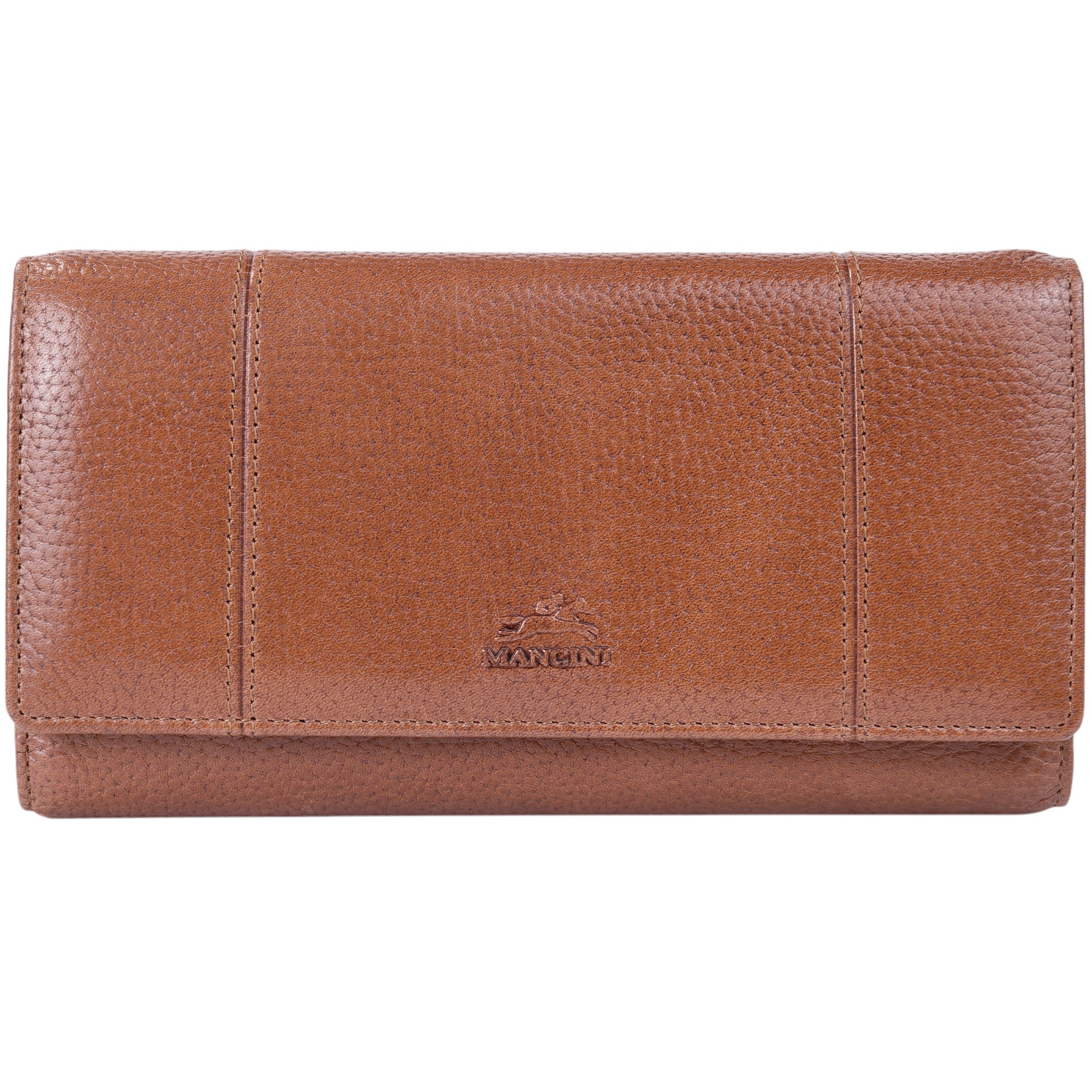 Mancini Wallets Cognac Mancini Fifth Avenue RFID Secure Trifold Wallet