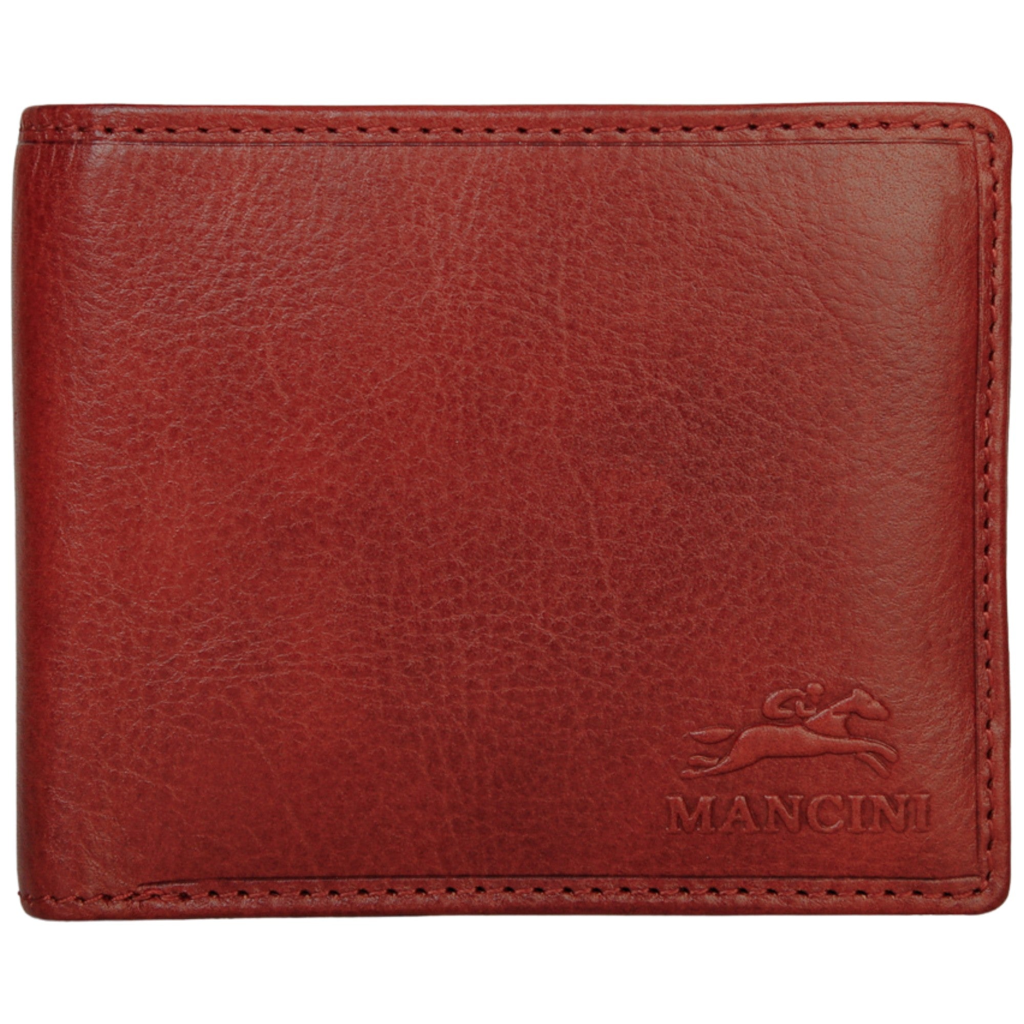 Mancini Wallets Cognac Mancini Pelle D’oro RFID Secure Left Wing Billfold