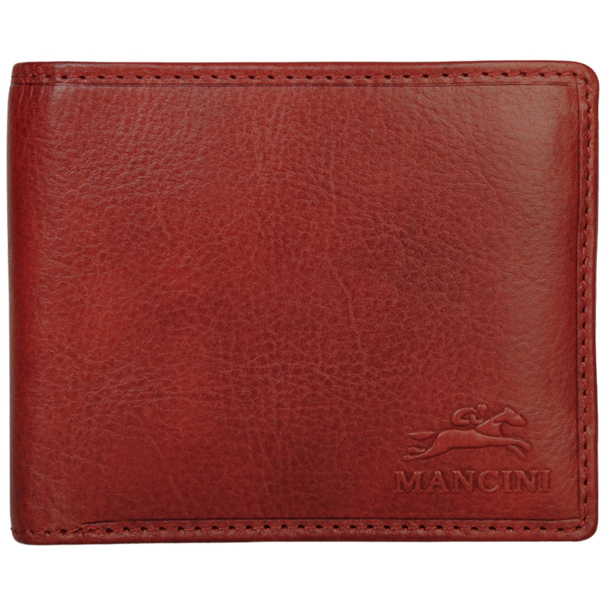 Mancini Wallets Cognac Mancini Pelle D’oro RFID Secure Left Wing Billfold