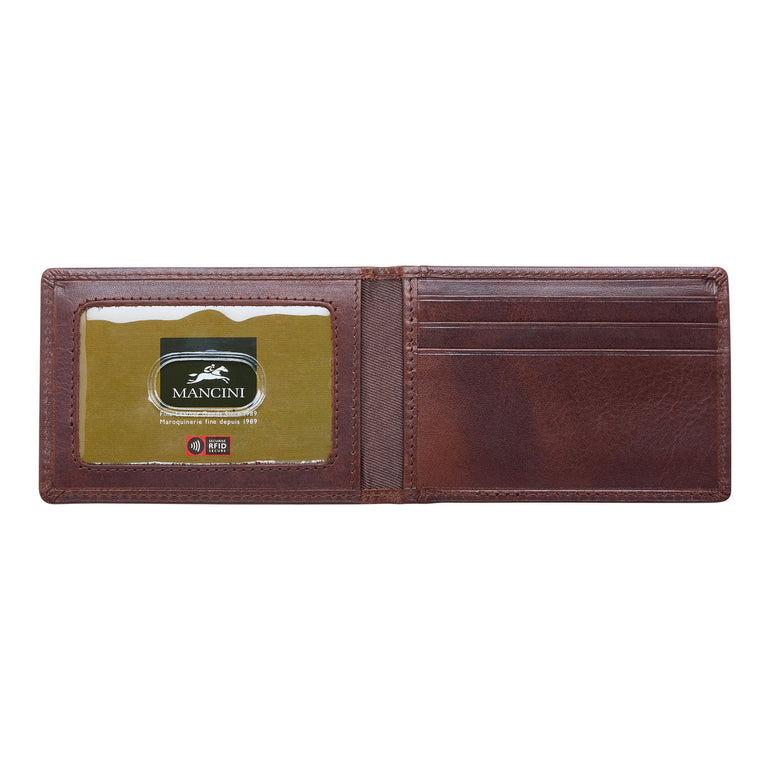 Mancini Wallets Mancini BOULDER Men's RFID Secure Billfold with Removable Passcase