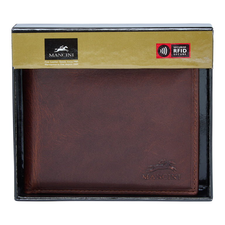 Mancini Wallets Mancini BOULDER Men's RFID Secure Billfold with Removable Passcase