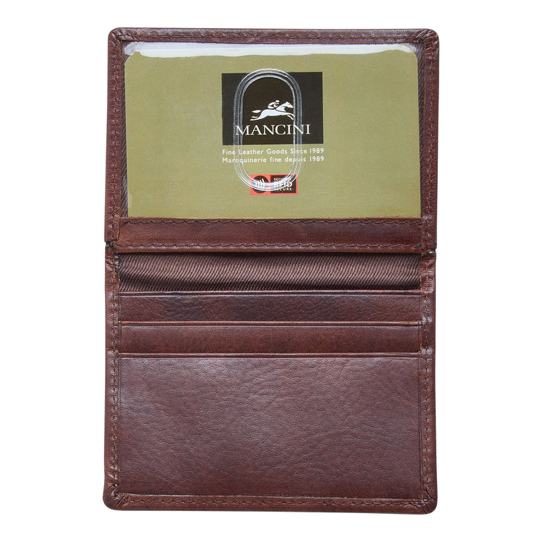 Mancini Wallets Mancini BOULDER Men's RFID Secure Zippered Wallet with Removable Passcase