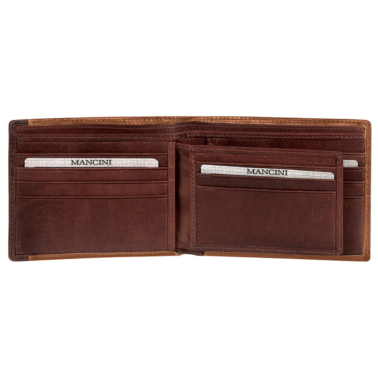 Mancini Wallets Mancini CASABLANCA Collection Men’s Billfold with Removable Passcase (RFID Secure)