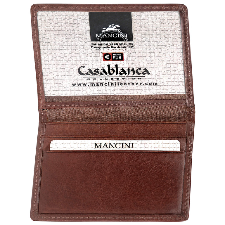 Mancini Wallets Mancini CASABLANCA Collection Men’s Billfold with Removable Passcase (RFID Secure)