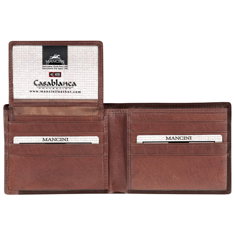 Mancini Wallets Mancini CASABLANCA Collection Men’s Billfold with Removable Passcase (RFID Secure)