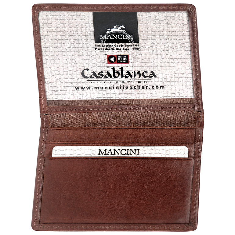 Mancini Wallets Mancini CASABLANCA Collection Men’s Billfold with Removable Passcase (RFID Secure)