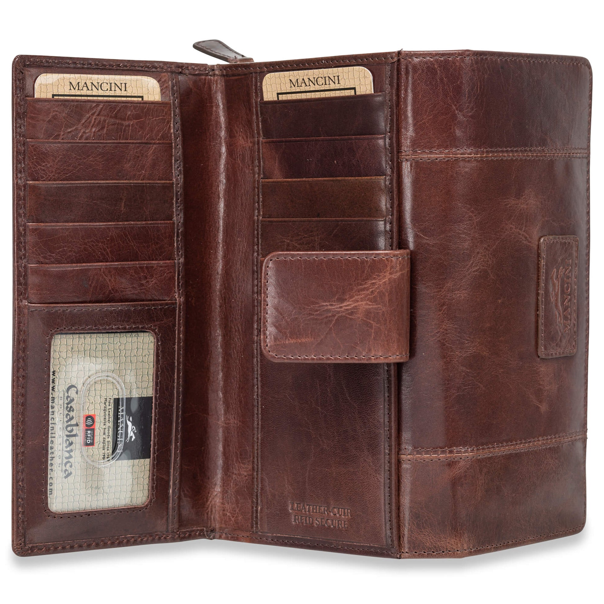 Mancini Wallets Mancini CASABLANCA Ladies' RFID Secure Medium Clutch Wallet