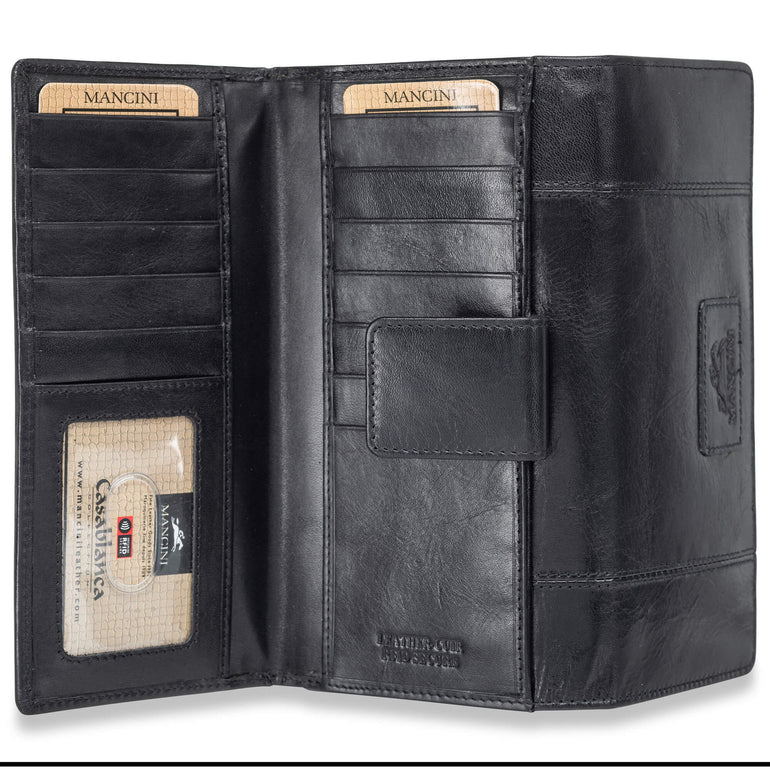 Mancini Wallets Mancini CASABLANCA Ladies' RFID Secure Medium Clutch Wallet