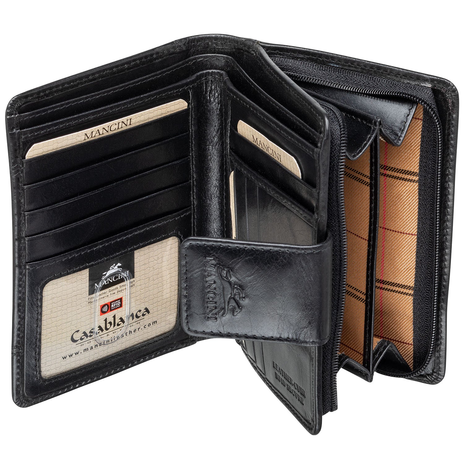 Mancini Wallets Mancini CASABLANCA Ladies' RFID Secure Medium Clutch Wallet
