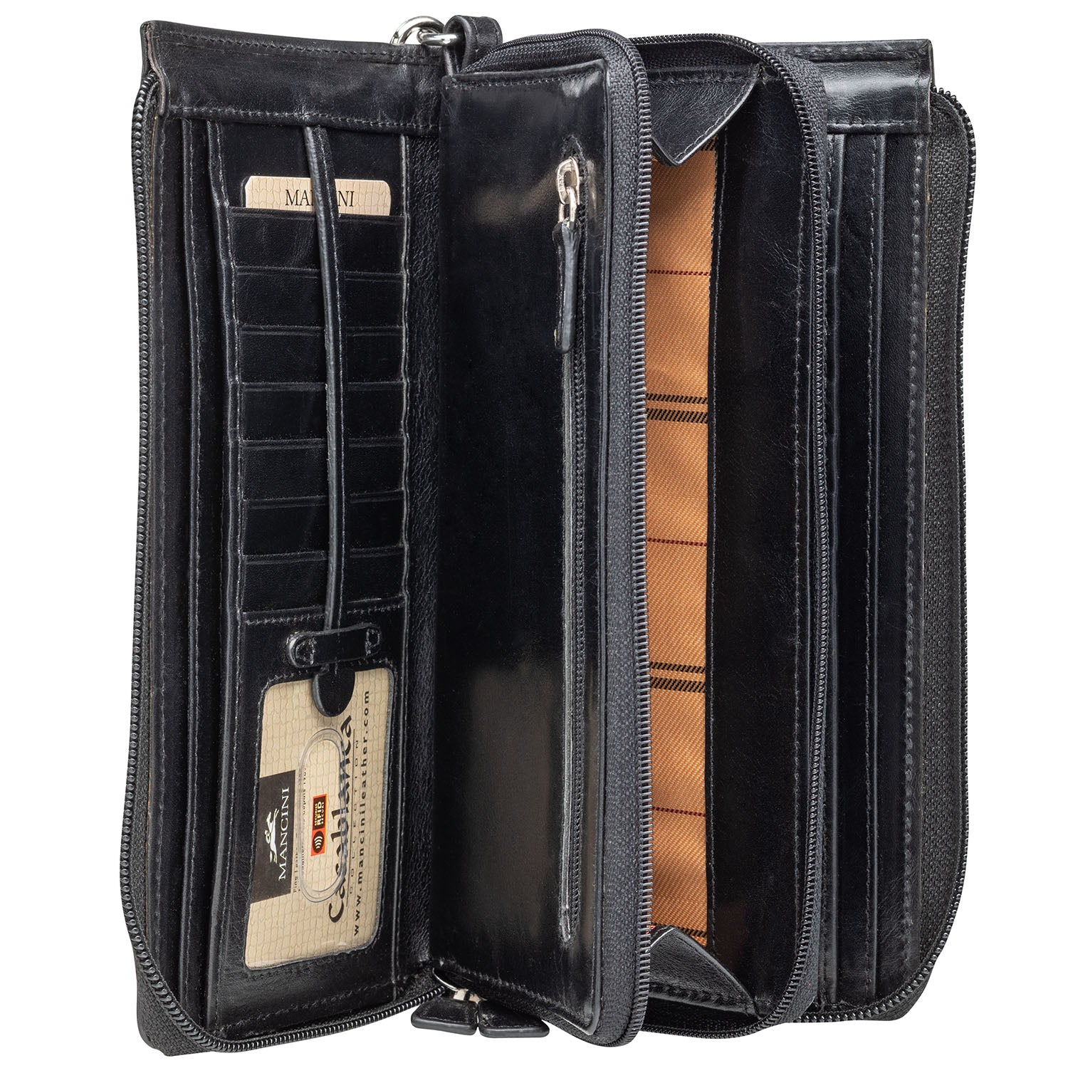 Mancini Wallets Mancini CASABLANCA Ladies` RFID Secure Trifold Wallet