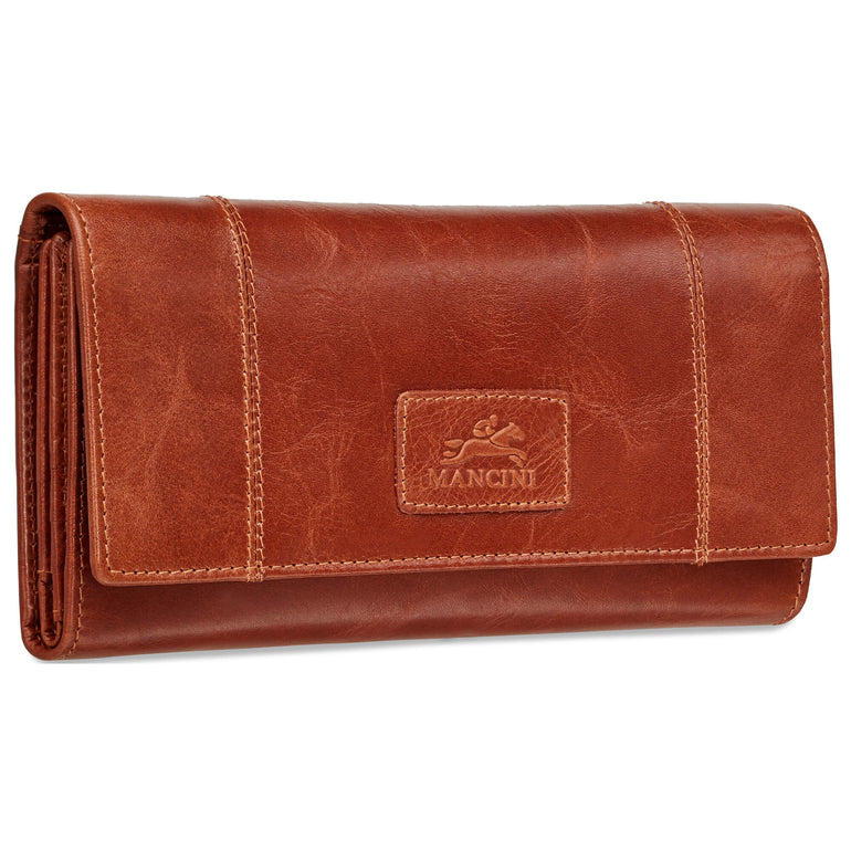Mancini Wallets Mancini CASABLANCA Ladies’ RFID Secure Trifold Wallet