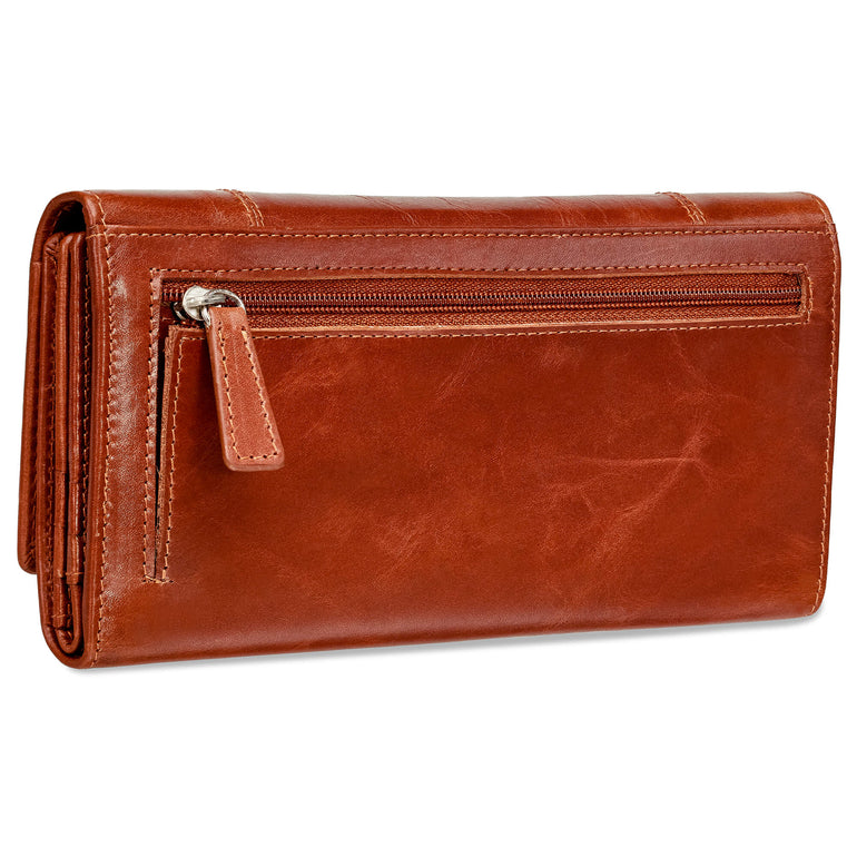 Mancini Wallets Mancini CASABLANCA Ladies’ RFID Secure Trifold Wallet