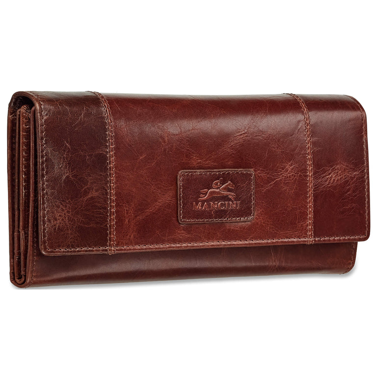 Mancini Wallets Mancini CASABLANCA Ladies’ RFID Secure Trifold Wallet
