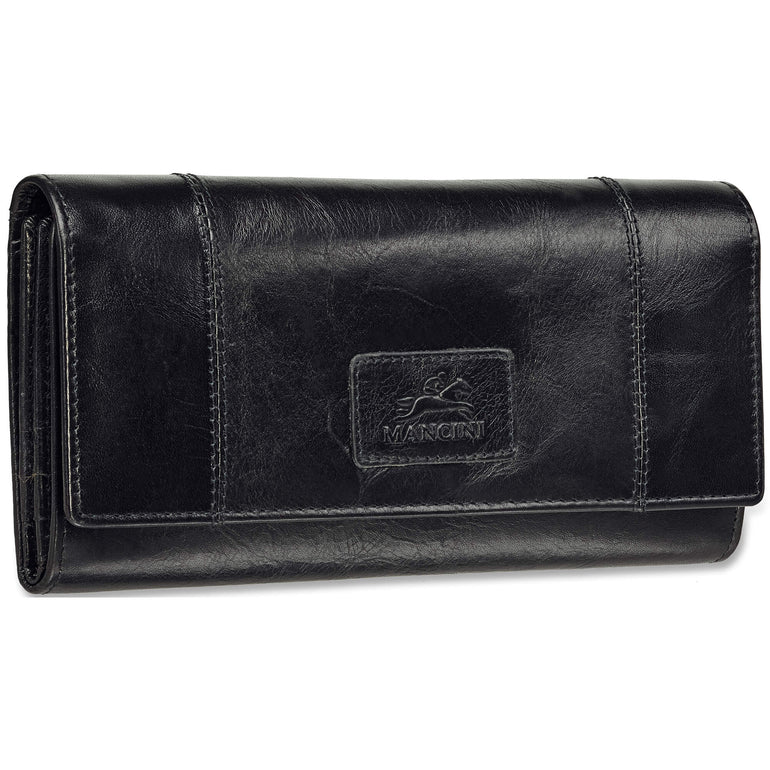 Mancini Wallets Mancini CASABLANCA Ladies’ RFID Secure Trifold Wallet