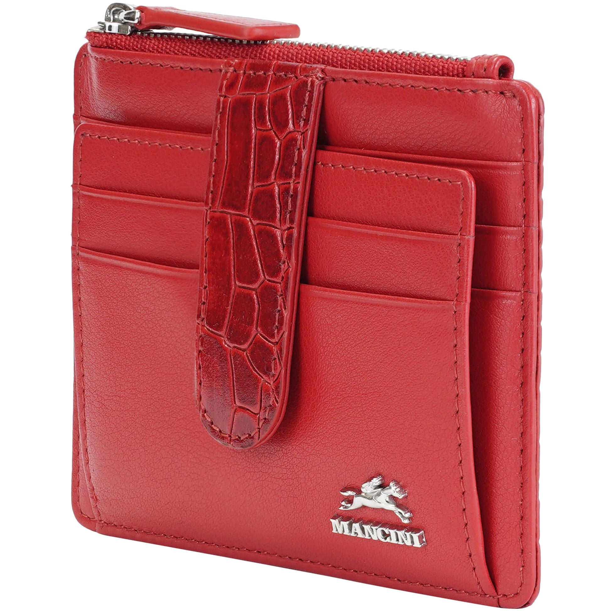Mancini Wallets Mancini Croco2 Women’s Card Case with Enhanced RFID Protection