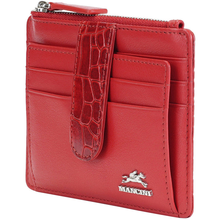 Mancini Wallets Mancini Croco2 Women’s Card Case with Enhanced RFID Protection