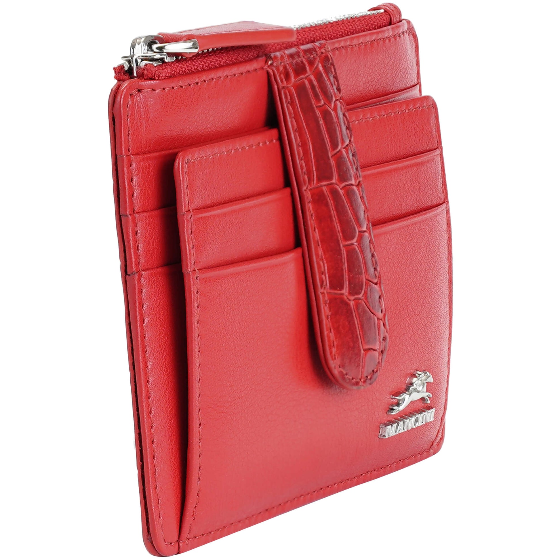Mancini Wallets Mancini Croco2 Women’s Card Case with Enhanced RFID Protection